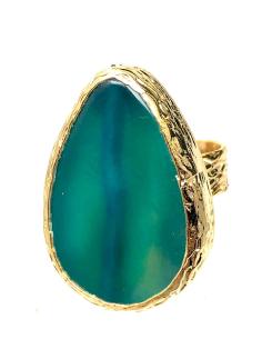 ANILLOS VERDES DE PIEDRAS SEMIPRECIOSAS ORIGINAL TALLA DE GOTA