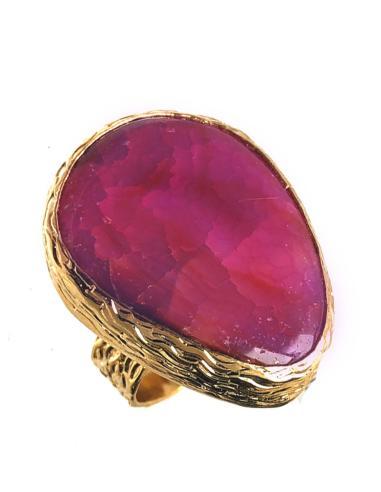 ANILLOS DE PIEDRAS SEMIPRECIOSAS EN COLOR ROSA AFRESADO