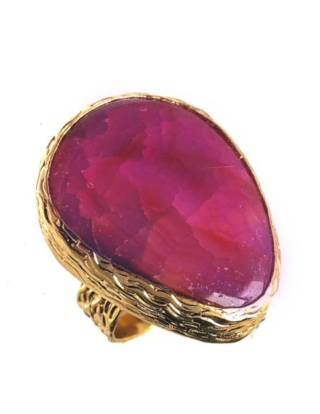 ANILLOS DE PIEDRAS SEMIPRECIOSAS EN COLOR ROSA AFRESADO