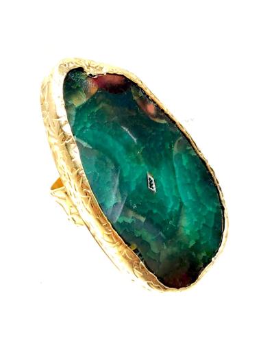 ANILLOS VERDES MUY ORIGINALES SON PIEZAS UNICAS DE AGATA