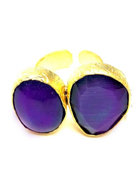 ANILLOS Y SORTIJAS DE MUJER CON PIEDRAS EN TONOS MORADOS
