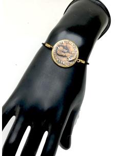 PULSERAS DE MONEDAS ANTIGUAS CON BAÑO DE ORO