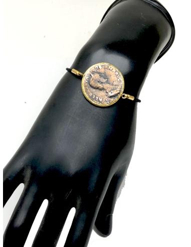 PULSERAS DE MONEDAS ANTIGUAS CON BAÑO DE ORO