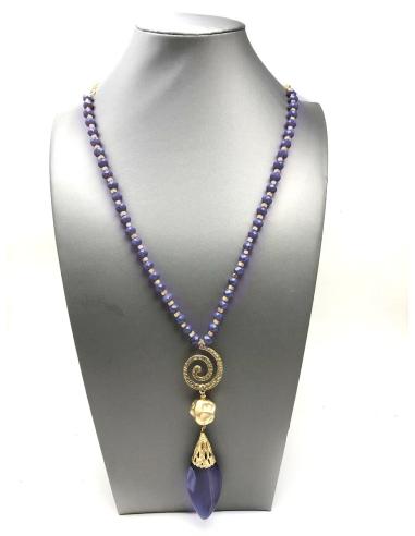 COLLARES DE MUJER MORADOS HECHOS A MANO DISEÑOS UNICOS