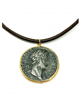 COLGANTES DE MONEDAS ANTIGUAS VISTOSAS CON BAÑO DE ORO