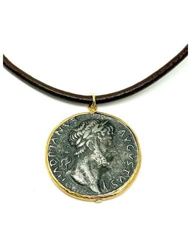 COLGANTES DE MONEDAS ANTIGUAS VISTOSAS CON BAÑO DE ORO