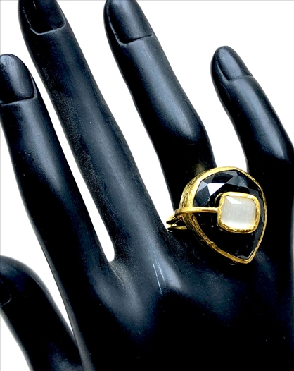 ANILLOS DE MUJER CON BAÑO DE ORO Y...