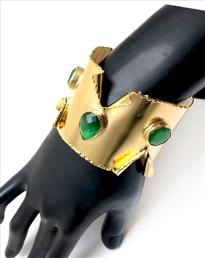BRAZALETES DE MUJER DORADAS CON...
