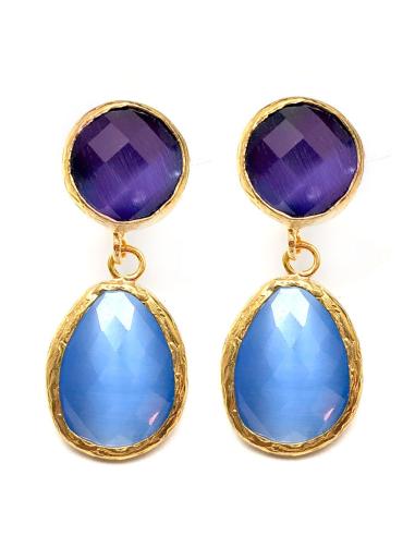 PENDIENTES PEQUEÑOS ELEGANTES AZULES ESPECIAL BODAS
