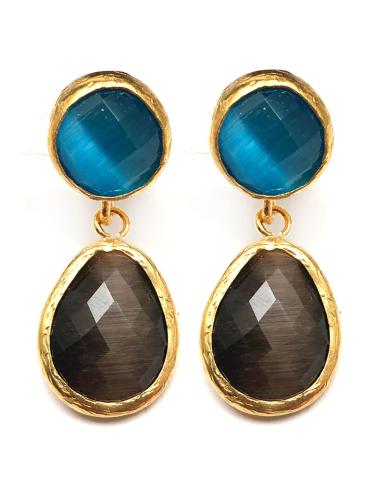 PENDIENTES PEQUEÑOS EN BICOLOR IDEALES PARA LUCIR EN BODAS