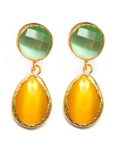 PENDIENTES PEQUEÑOS AMARILLOS COMPLEMENTOS DE BODAS