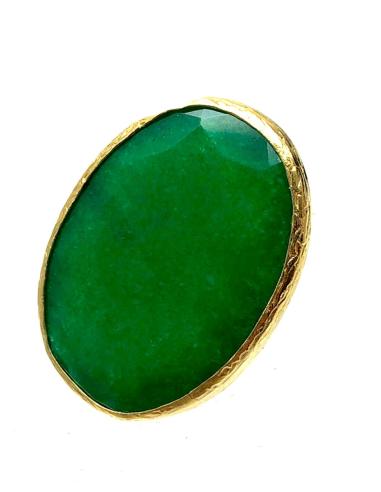 ANILLOS DE MUJER VERDES CON BAÑO DE ORO Y PIEDRAS