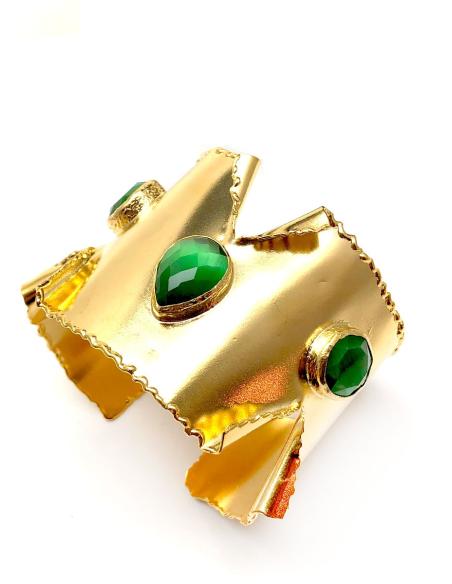 BRAZALETES DE MUJER DORADAS CON PIEDRAS JOYAS MADRID