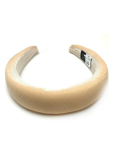 DIADEMAS MUJER BEIGE DE TERCIOPELO ELEGANTES Y DE MODA