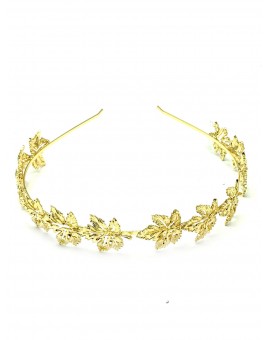 Imagen del producto DIADEMAS MUJER DORADAS CON FABULOSO DISEÑO DE HOJAS
