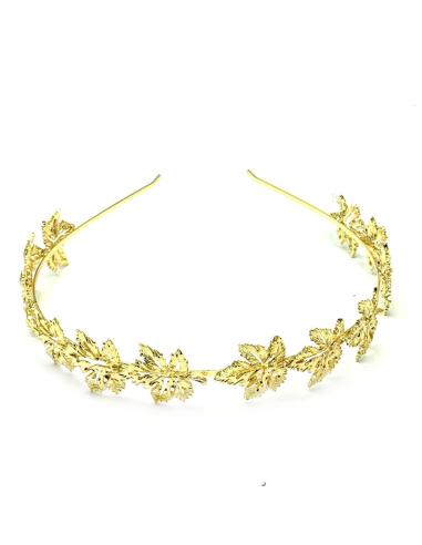 DIADEMAS MUJER DORADAS CON FABULOSO DISEÑO DE HOJAS