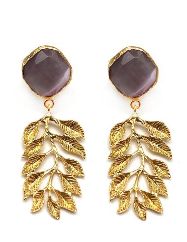 PENDIENTES DE MUJER LARGOS CON BAÑO DE ORO ESPECIAL BODAS