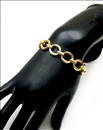 PULSERAS DE MUJER DORADAS CADENAS DE ESLABON CON BAÑO DE ORO 