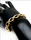 PULSERAS DE MUJER DORADAS CADENAS DE ESLABON CON BAÑO DE ORO 