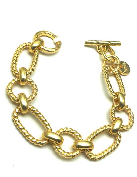 PULSERAS DE MUJER DORADOS ELEGANTES DE ESLABON
