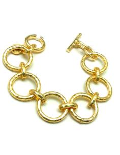 PULSERAS DE MUJER DORADOS DE ESLABONES GRANDES
