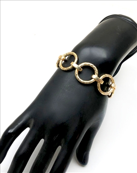 PULSERAS DE MUJER DORADOS DE ESLABONES GRANDES 2