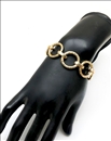 PULSERAS DE MUJER DORADOS DE ESLABONES GRANDES