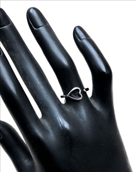 ANILLOS PLATEADOS DE MUJER CON CORAZONES DE BISUTERIA FINA 2