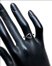 ANILLOS PLATEADOS DE MUJER CON CORAZONES DE BISUTERIA FINA