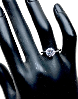 ANILLOS PLATEADOS PARA MUJER DE SOLITARIOS EN BISUTERIA FINA 2