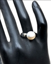 ANILLOS PARA MUJER CON PERLAS DE BISUTERIA PLATEADA 