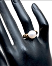ANILLOS PARA MUJER CON PERLAS DE BISUTERIA DORADA