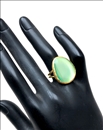 ANILLOS DE PIEDRA VERDE AGUA TAMAÑO AJUSTABLE A SU DEDO