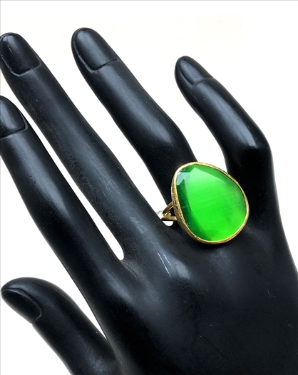 VISTOSOS ANILLOS VERDES PARA MUJER DE...