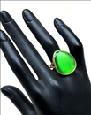 VISTOSOS ANILLOS VERDES PARA MUJER DE PIEDRAS SEMIPRECIOSAS 