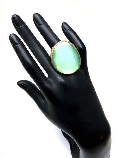 ANILLOS GRANDES VERDES TONO AGUA...