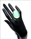 ANILLOS GRANDES VERDES TONO AGUA FABULOSO CORTE DE PIEDRA NATURAL