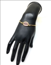 PULSERAS CHAPADAS EN ORO DECORADAS CON PIEDRAS PARA MUJER