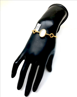 PULSERAS CHAPADAS DE MODA PARA BODAS CON PIEDRAS BLANCAS 2