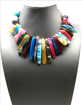 COLLARES MUJER DE PIEDRAS SEMIPRECIOSAS Y CUENTAS DE PLATA BEREBER 2