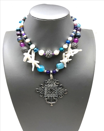 COLLARES MUJER DE PERLAS CON FABULOSA...