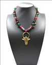 COLLARES MUJER JOYAS ETNICAS CON OBJETOS ARTESANALES EN BRONCE Y LATON