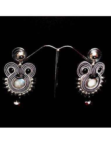 PENDIENTES FLAMENCA COJUNTO PLATA