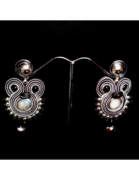 PENDIENTES FLAMENCA COJUNTO PLATA