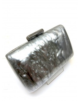 CLUTCH GRISES DE FIESTA EN CAREY SINTETICO PARA UN LOOK INSUPERABLE