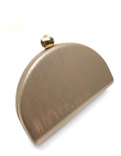 CLUTCH DE FIESTA ORO ENVEJECIDO CON BONITA FORMA DE ABANICO