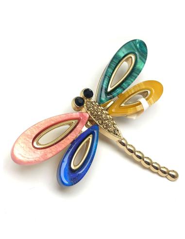 BROCHES DE MUJER DE LIBELULAS DE PASTA DE COLOR