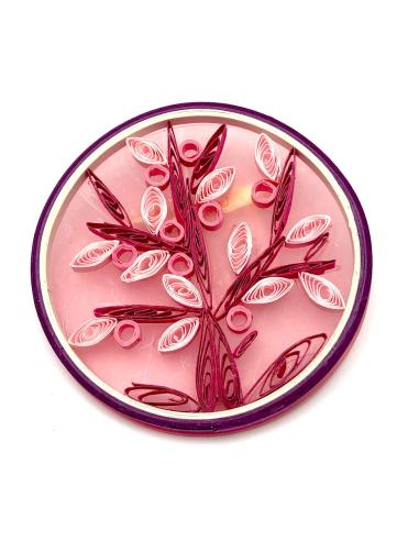 BROCHES PARA MUJER FUCSIAS DE BISUTERIA ARBOL DE LA VIDA