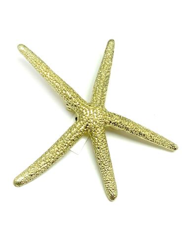 BROCHES DE MUJER DE BISUTERIA DORADA BONITA ESTRELLA DE MAR