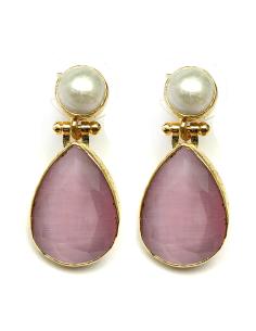 PENDIENTES CON PERLAS PARA LUCIR EN BODAS MUY FAVORECEDOR